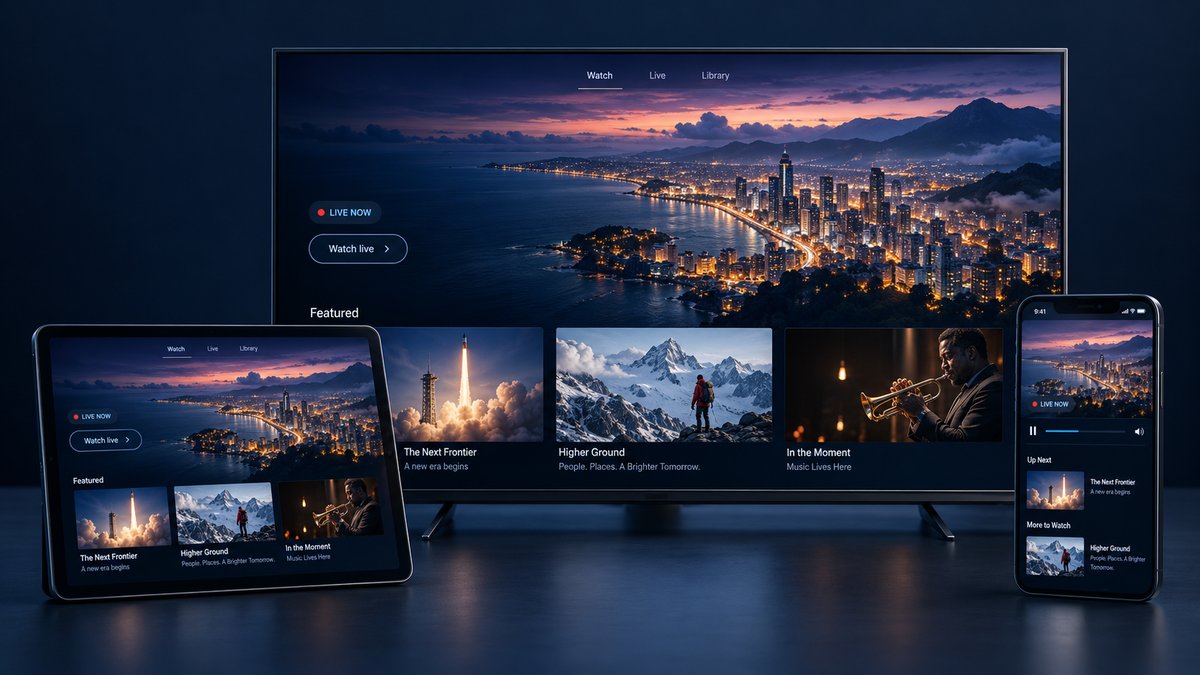Streaming Apps — white-label TV, tablet and phone apps